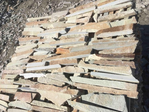 Горбушка златолит золотистый для облицовки купить в Качканаре